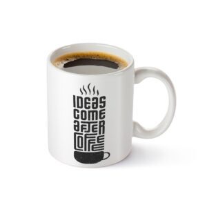 Ideas come after coffee mug
