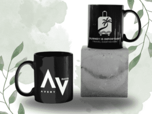 Black Printed Mug- Beach Travel Bag Night Edition Printed Mug