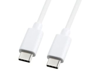 White Type C to Type C Charging Cable