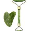 Facial Massager Jade Roller & Gua Sha Tool 100% Natural Himalayan Stone for Face Neck Healing Skin Wrinkles & Serum Application.