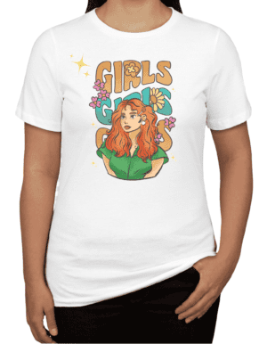Attractive Round Neck T-Shirt - For Girls