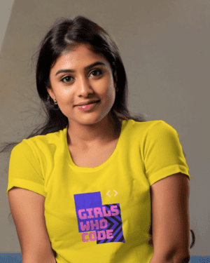 Printed T-Shirt - Gril Who Code Printed T-Shirt