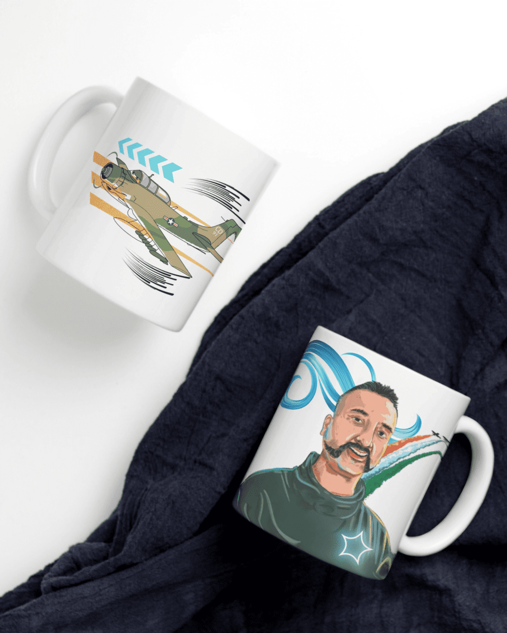 White Printed Mug- Superhero Wing Commander Abhinandan
