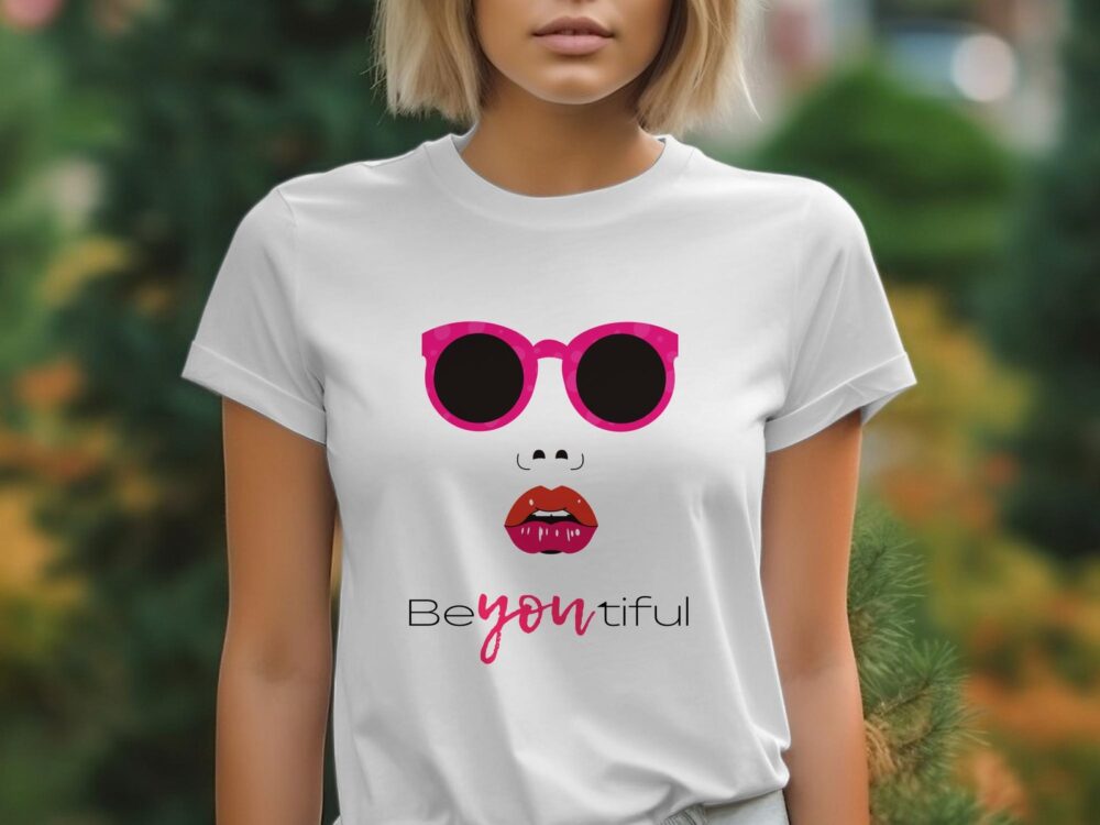 Single Side Beyoutiful Printed - Yellow T-Shirt - Rounded Neck T-Shirt For Women