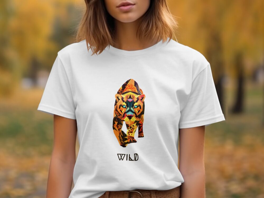 Single Side Wild Printed - Yellow T-Shirt - Rounded Neck T-Shirt For Women