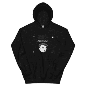 Men Full Sleeve - Black Hoodie - Abstract With Ghost Printed With Graphic Design