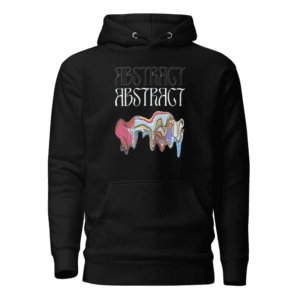 Men Full Sleeve - Black Hoodie - Abstract Printed With Graphic Design