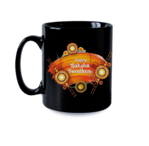 Happy Rakshabandhan fancy black - Printed Mug