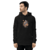 Men Full Sleeve - Black Hoodie - Cool Looking Astronaut With Planet Graphic Design
