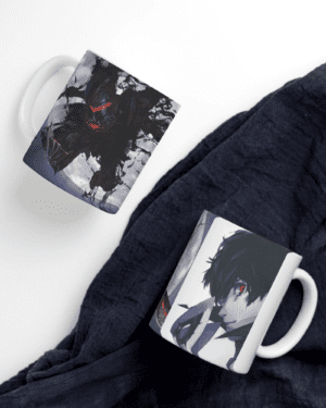 White Printed Mug - Anime Vampire Series Design