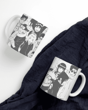 White Printed Mug - Naruto Team Members