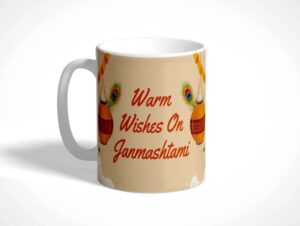 White Printed Mug - Janmashtami Mtki Otsav Printed Mug