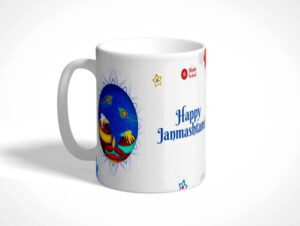 White Printed Mug - Janmashtami Festival Season