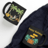 Black Printed Mug- Holiday Enjoying Beach Printed Mug