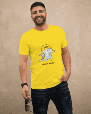 T-Shirt Printed - Work Hard Printed T-Shirt