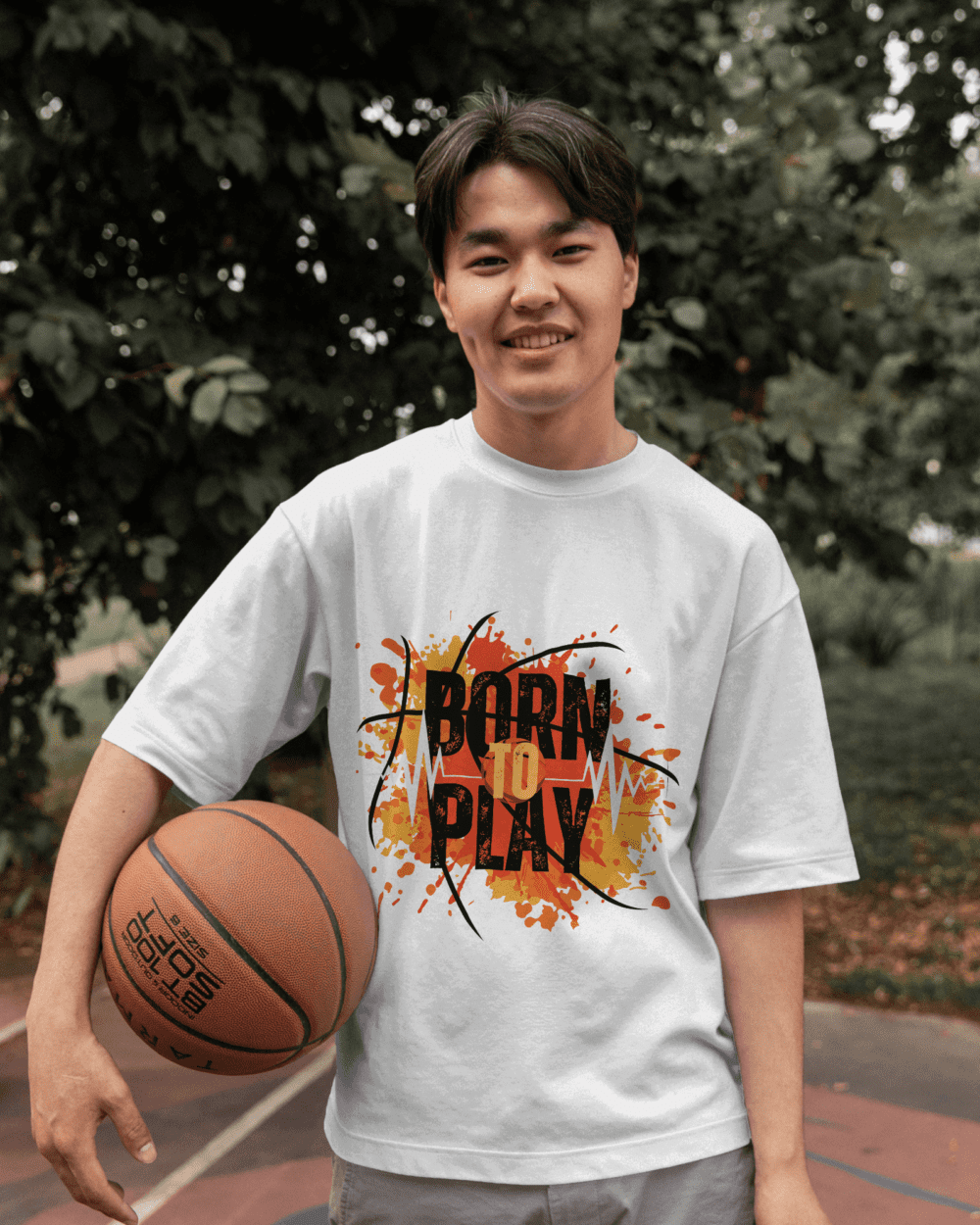 Men's Born to play round neck T-Shirt