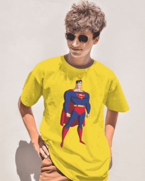 White T-Shirt Printed - Superman Printed T-Shirt.