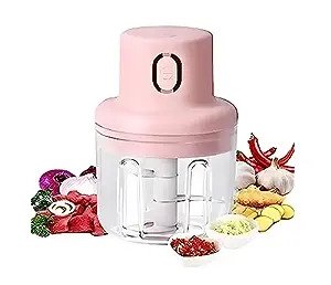 Electric Mini Garlic Chopper Mixer, Fruit-Vegetable Cutter Supplement Machine Blender, USB Rechargeable Electric Chopper for Fruit, Vegetable.