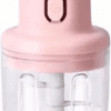 Electric Mini Chopper with USB - Portable Small Food Processor for Garlic/Chili/Ginger/Onion ( Pink ) Vegetable Chopper