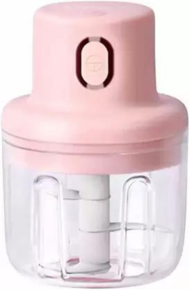Electric Mini Chopper with USB - Portable Small Food Processor for Garlic/Chili/Ginger/Onion ( Pink ) Vegetable Chopper