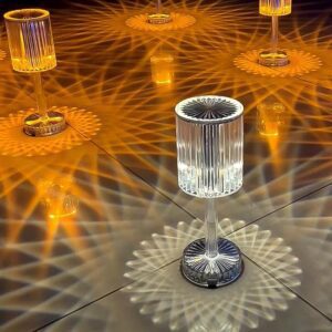 Crystal Lamp,16 Color Changing RGB Touch Lamp,Rechargeable Diamond Table Lamp for Bedroom Living Room,Party Dinner Decor Creative Lights.(Pack)