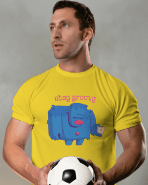 White T-Shirt Printed - Stay Groovy Printed T-Shirt.