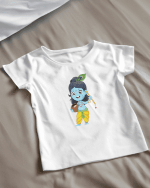 Single Side Printed T-shirt - Bal Krishna T-Shirt For Kids