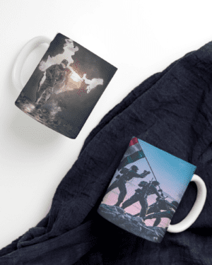 White Printed Mug - Special Hero Indian Army With Flag
