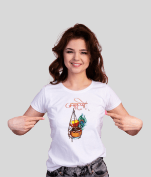 Happy Janmashtami Printed Girl T-shirt - With Mataki