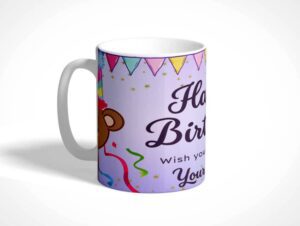 White Mug - Happy Birthday - Wraparound Mug