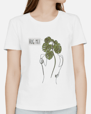 Single Side Printed T-shirt - Hug Me!