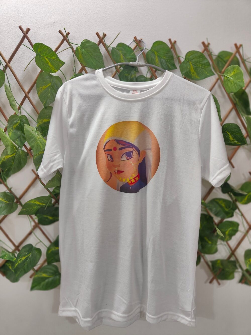 White T-Shirt Printed - Pahadi Girl Edition